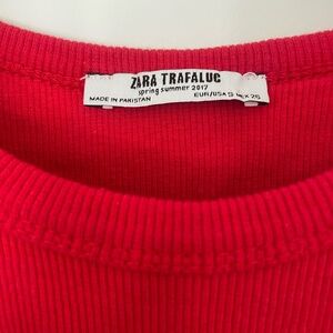Thought red casual dress. Brand is Zara Trafaluc